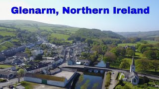 Drone Glenarm Northern Ireland  Glenarm Castle  County Antrim  Irish Sea [upl. by Cocks]