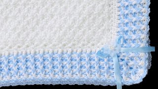 Easy Beginner Crochet Baby Blanket Tutorial [upl. by Des]