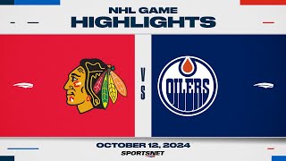 NHL Highlights  Blackhawks vs Oilers  October 12 2024 [upl. by Sibylla621]