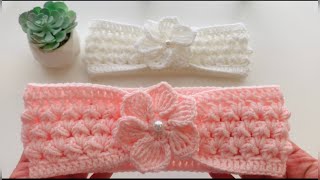 Diadema fácil tejida a crochet PATRÓN DE CROCHET [upl. by Rennob25]