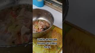 CEVICHE DE PESCADO CARRETILLERO PERUANO PREPARACIÓN cocina comida ceviche streetfood peru [upl. by Burk]