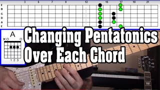 quotThe One Pentatonic Per Chordquot Approach to Melodically Solo over a Chord Progression [upl. by Chatav]