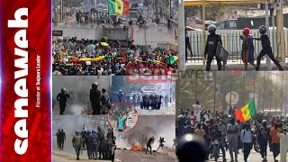 Rassemblement de la Société Civile Ça dégénère dans les rues de Dakar [upl. by Merth]