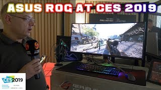 ASUS ROG at CES 2019  NEW Boards Coolers laptops and Monitors [upl. by Baal]