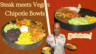 STEAK Meets VEGAN in This EPIC Chipotle Bowl Recipe [upl. by Breen]