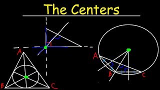 Incenter Circumcenter Orthocenter amp Centroid of a Triangle  Geometry [upl. by Kinghorn174]