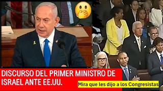 ESTO DIJO EL PRIMER MINSITRO DE ISRAEL Benjamin Netanyaho aL CONGRESO de EE UU [upl. by Alegna]