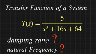 How to find Damping Ratio and Natural Frequency  Control system Solved Problem [upl. by Inan]