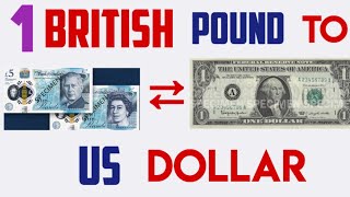 1 British pound to US dollar Sterling Exchange Rates Today 01 JULY 2024 GBPUSD [upl. by Ellenyl653]