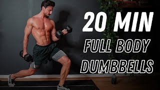 20 MIN FULL BODY DUMBBELLS WORKOUT  Rowan Row [upl. by Norty951]