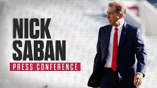 Watch Coach Sabans Monday Press Conference presented by Alabama Roofing Professionals [upl. by Ymmat]