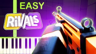 ROBLOX RIVALS THEME  EASY Piano Tutorial [upl. by Esinnej577]