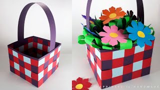 How to make paper tulipEasy origami tulipDIY tulip flowerNo glue paper craft [upl. by Nereids635]