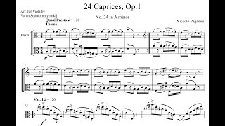 Paganini Caprice No 24 viola original key [upl. by Gilbye]