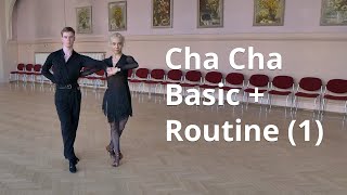 Cha Cha Basic  Routine 1  Turkish Towel Continuous Lock Step Swivel Hip Twist [upl. by Nivat]