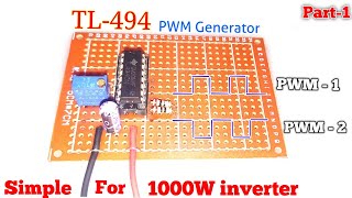 inverter circuit TL494  50khz to 300khz PWM Generator [upl. by Enahsed]