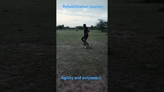 Rehab journey aclrecovery meniscustear kneepain injuryrecovery plyometrics agilitydrills knee [upl. by Brunn]