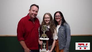 Eighthgrader Lauren Hand a national champion in ZanerBloser National Handwriting Contest [upl. by Annahoj]