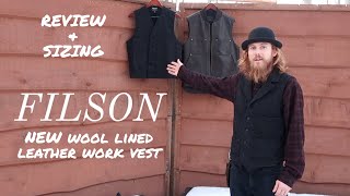 New FILSON Wool Lined Leather Work Vest amp Mackinaw Wool Vests [upl. by Lazare]