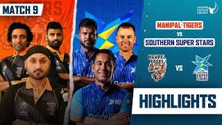 Manipal Tigers VS Southern Super Stars  Highlights Match  Legends League cricket 2023  Match 9 [upl. by Haakon]