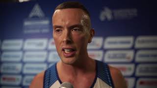 Richard Kilty GBR after heats of the 100m [upl. by Sedberry]