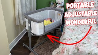 Awesome Bedside Bassinet  Bubavan Bassinet Review [upl. by Ardnait]