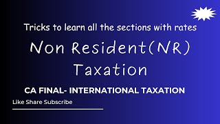 NR Tax Rates on tips International Taxation  DTCA FINAL learn and memorize the imp rates may23 [upl. by Lipinski]