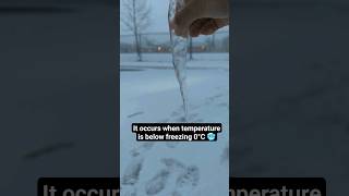 Do you know how icicles are formed 🤔 shorts asmr icicles howto winter ytshorts youtubeshorts [upl. by How]