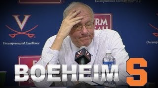 Syracuse Head Coach Jim Boeheim Speaks After Tough Loss To Virginia [upl. by Bolanger]