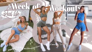 A FULL WEEK OF WORKOUTS My Current Workout Routine [upl. by Kaenel]