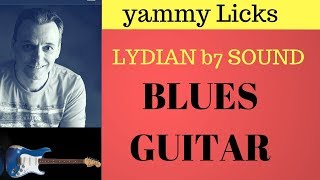 Lydian b7melodic minor scalesover the traditional 12 bar blues [upl. by Etteb296]