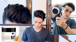 Messy Pompadour  Mens Hair Tutorial amp Hairstyle [upl. by Aita]