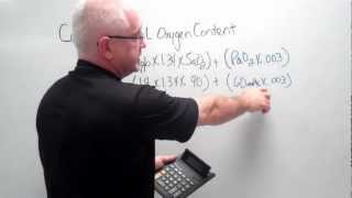 Calculating Total Oxygen Content  CaO2 [upl. by Salvay]