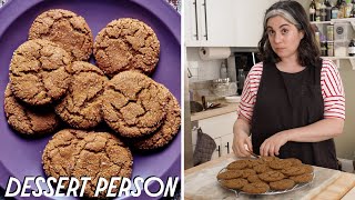 Claire Saffitz Makes Holiday Molasses Spice Cookies  Dessert Person [upl. by Neerual]