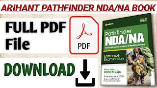 Arihant Pathfinder NDANA Book Full PDF Download for Free  Mohit Success Academy [upl. by Yllah]