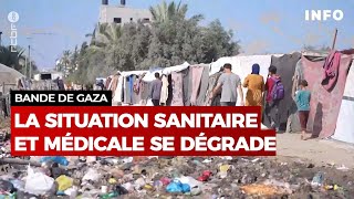 La situation sanitaire et médicale se dégrade dans la Bande de Gaza  RTBF Info [upl. by Annawad]