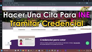 Como hacer una cita por internet INE para sacar mi credencial nuevo o reposición si lo perdí [upl. by Alanna]