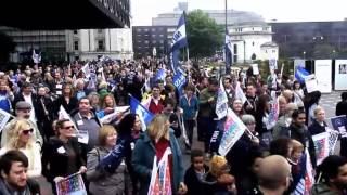 Teachers strike Birmingham 021013 [upl. by Adlaremse]