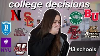 College Decision Reactions 2023 Northeastern University USC Bentley Babson and more [upl. by Ariad]