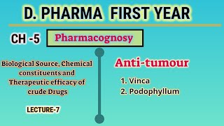 AntitumourCH5L7PharmacognosyDPharmFirst year [upl. by Zined]