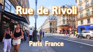 【4K】𝐖𝐀𝐋𝐊 🇫🇷 Rue de Rivoli in Paris [upl. by Cerys9]