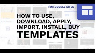 How to Use Google Sites Templates  3 Ways Import Copy amp Apply [upl. by Deb]