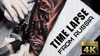 Anubis  tattoo time lapse [upl. by Woehick63]