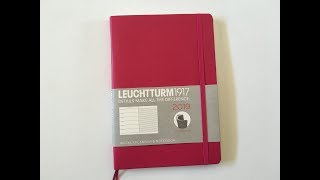 Leuchtturm 1917 Weekly Planner Notebook Review Pros Cons and Pen Test [upl. by Naujit]