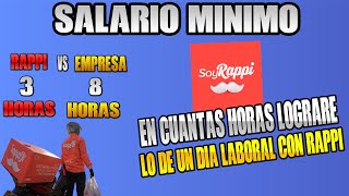 EN CUÁNTO TIEMPO LOGRARÉ GANAR LO DE UN DÍA DEL SALARIO MÍNIMO CON RAPPI [upl. by Warrenne]