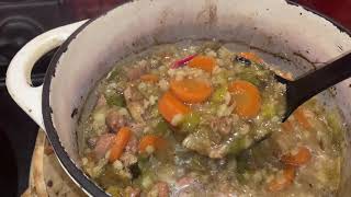 Soup from the Farmhouse  Scotch Broth Crockpot  Slow Cooker Recipe [upl. by Anibur330]