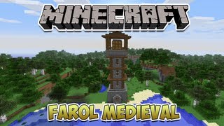 Minecraft Construindo um Farol Medieval [upl. by Eimia]