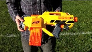 Nerf NStrike Elite Rayven Stinger  Range Test Stock [upl. by Ramal121]