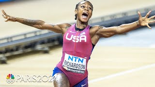 ShaCarri Richardson relives her SHOCKING Championship Record 100m World Title  NBC Sports [upl. by Martinelli]