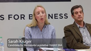 Minnesota house candidates Repinski and Kruger speak at Winona forum [upl. by Etteraj]